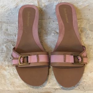 Enzo Dusty Rose Kitten Heel Slide Sandal Salsa 7M